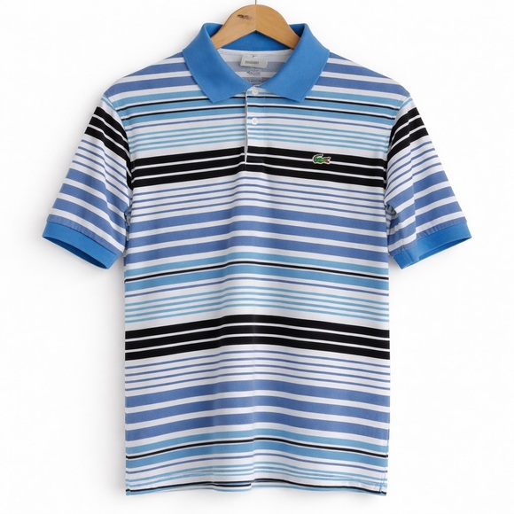 Lacoste Other - Vintage Lacoste Blue Striped Polo Shirt